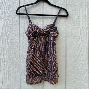 Victoria's Secret Very Sexy Leopard Print Babydoll Intimate Wear Sheer SILK Blen